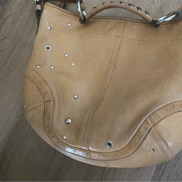 Coach Y2K Studded Grommet Tan Camel Leather Soho Shoulder Bag - Picture 6 of 10